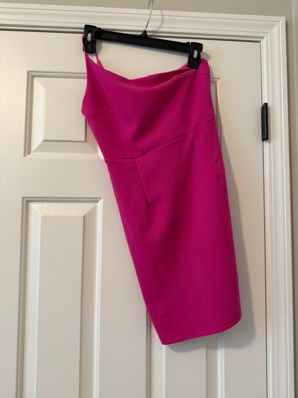 OLIA Hot Pink One Shoulder Bodycon Cocktail Dress Size Small